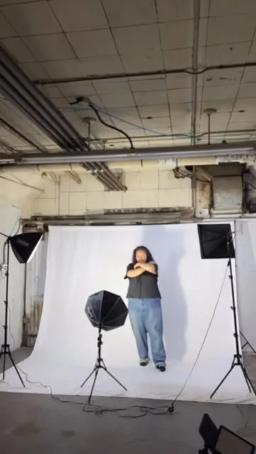 Behind the scenes in the studio