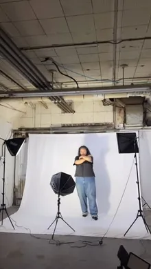 Behind the scenes in the studio